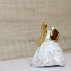 Anillo de Acero Dorado “Marea”