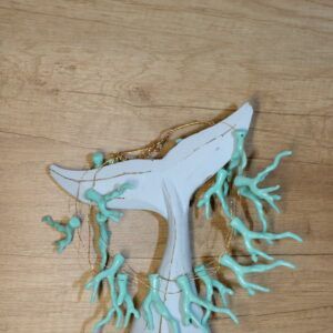 Collar coral turquesa.
